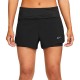 Nike Pantaloncini Running Swift Df 3 Inch 2In1 Nero Reflective Argento Donna