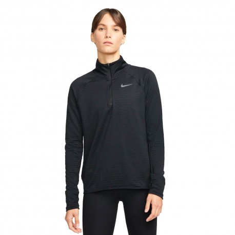 Nike Maglia Running Hz Therma-Fit Nero Reflective Argento Donna