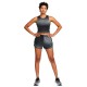 Nike Crop Top Running Df Swoosh Nero Reflective Argento Donna