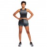 Nike Crop Top Running Df Swoosh Nero Reflective Argento Donna