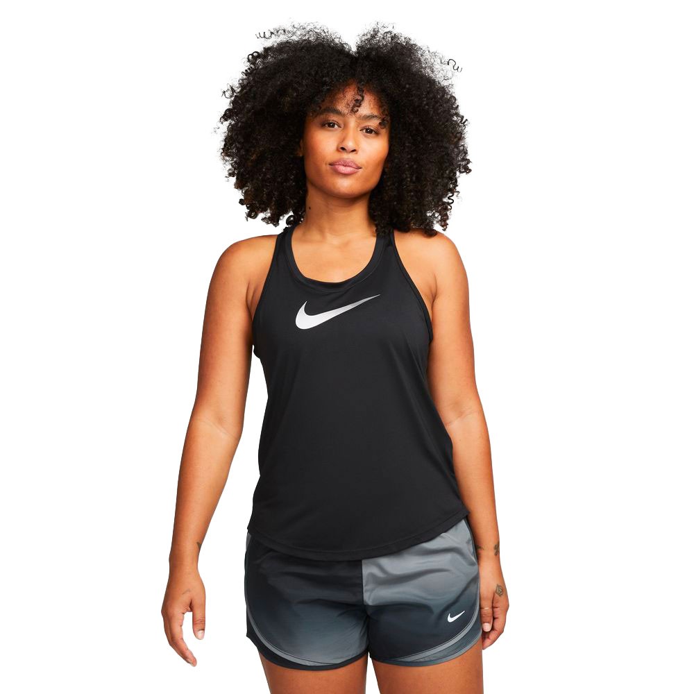 Nike Canotta Running Df Swoosh Hbr Nero Donna