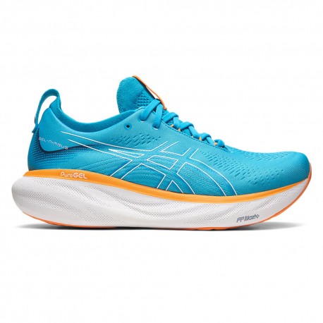 Asics Gel Nimbus 25 Island Blu Arancio - Scarpe Running Uomo