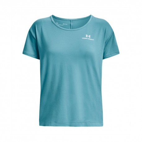 Under Armour Maglietta Palestra Rush Azzurro Donna