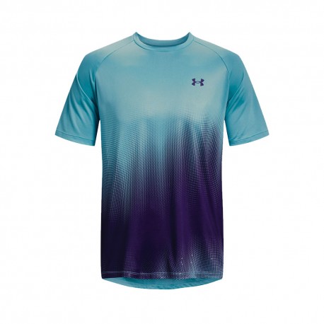 Under Armour Maglietta Palestra Bicolor Azzurro Uomo