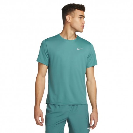 Nike Maglia Running Mezze Maniche Df Miler Mineral Teal Reflective Argento Uomo