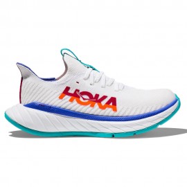 Hoka Carbon X 3 Bianco Rosso Blu - Scarpe Running Donna