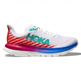 Hoka Mach 5 Bianco Rosso Blu - Scarpe Running Uomo