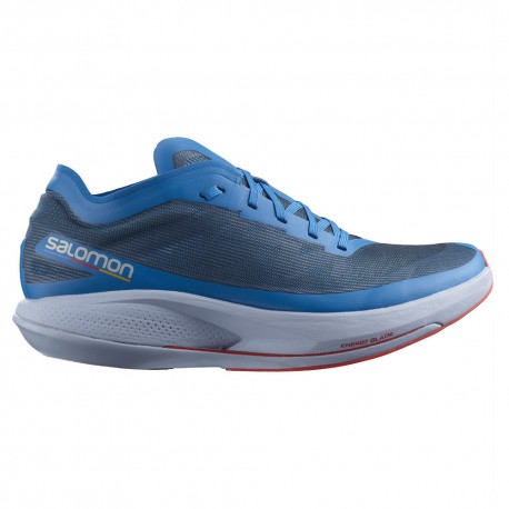 Salomon Phantasm Indigo Bunting Kentucky Blue Poppy Rosso - Scarpe Running Uomo