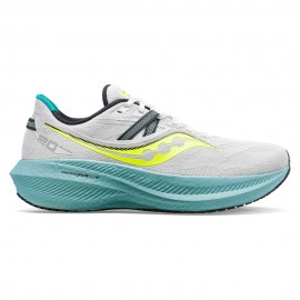 Saucony Triumph 20 Azzurro Giallo Fluo - Scarpe Running Uomo