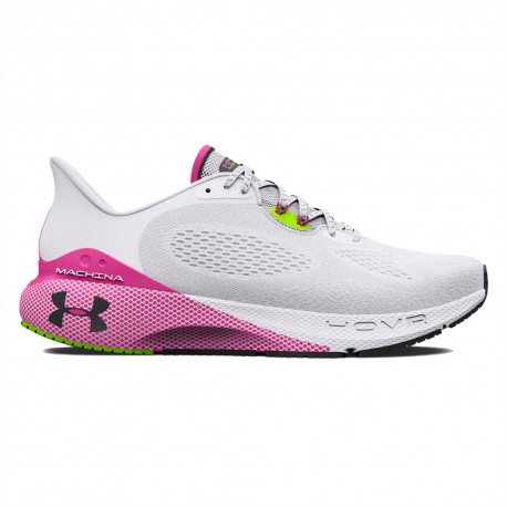 Under Armour Hovr Machina 3 Bianco Rosa - Scarpe Running Donna