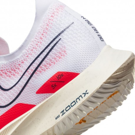 Nike Zoomx Streakfly Bianco Obsidian-Bright Crimson - Scarpe Running Uomo