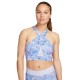 Nike Reggiseno Sportivo Fantasia Medium Support Azzurro Donna