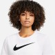 Nike Maglietta Palestra Logo Bianco Donna