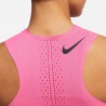 Nike Crop Top Running Aeroswift Rosasicle Nero Donna