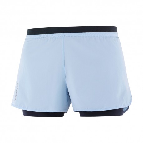 Salomon Short Trail Runnings Cross 2In1 Chambra Trail Runningy Blue Donna
