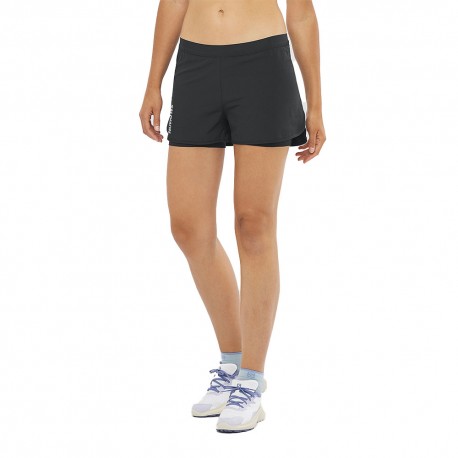 Salomon Short Trail Runnings Cross 2In1 Deep Nero Donna