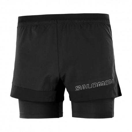 Salomon Short Trail Runnings Cross 2In1 Deep Nero Uomo