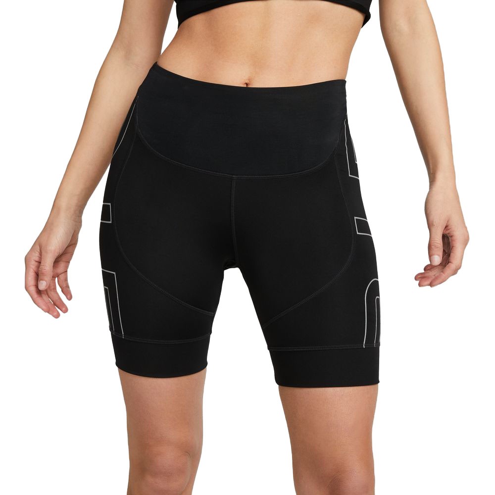 Nike Pantaloncini Running Tight Air Bike Nero Bianco Donna