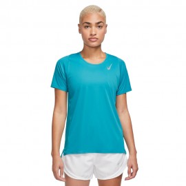 Nike T-Shirt Running Fast Rapid Teal Reflective Argento Donna