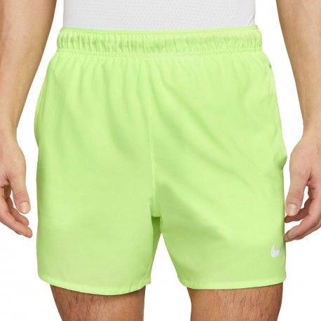 Nike Pantaloncini Running Challenger 5" Lime Uomo