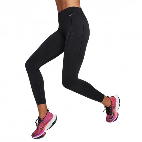 Nike Leggings Running Go 7 8 Nero Nero Donna