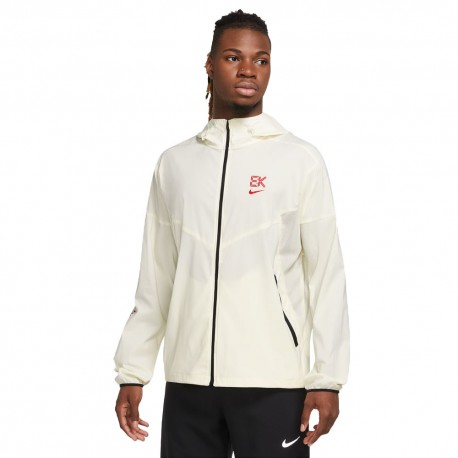 Nike Giacca Running Windrunner Ek Coconut Milk Reflective Argento Uomo
