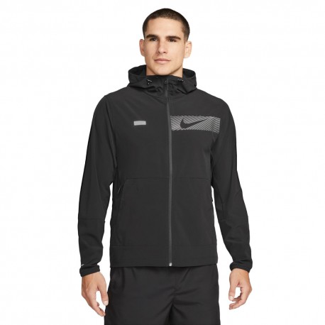 Nike Giacca Running Unlimited Hoodie Flash Nero Reflective Uomo