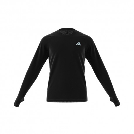 ADIDAS Maglia Running Ml Icons Nero Bianco Uomo