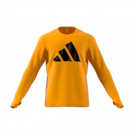 ADIDAS Maglia Running Ml Run It Bos Arancio Nero Donna