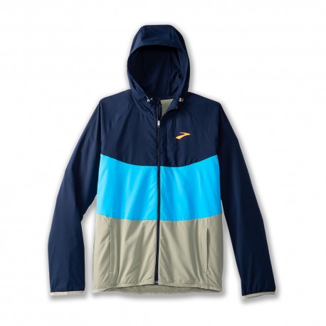 Brooks Giacca Running Canopy Navy Spring Break Pebble Uomo
