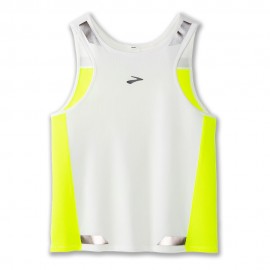 Brooks T-Shirt Running Run Visible Canotta Running Bianco Nightlife Donna