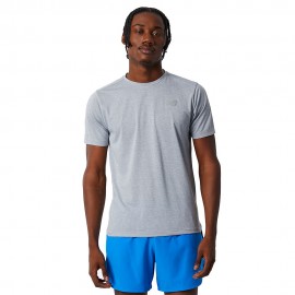 New Balance Maglia Running Impact Run Athletic Grigio Uomo