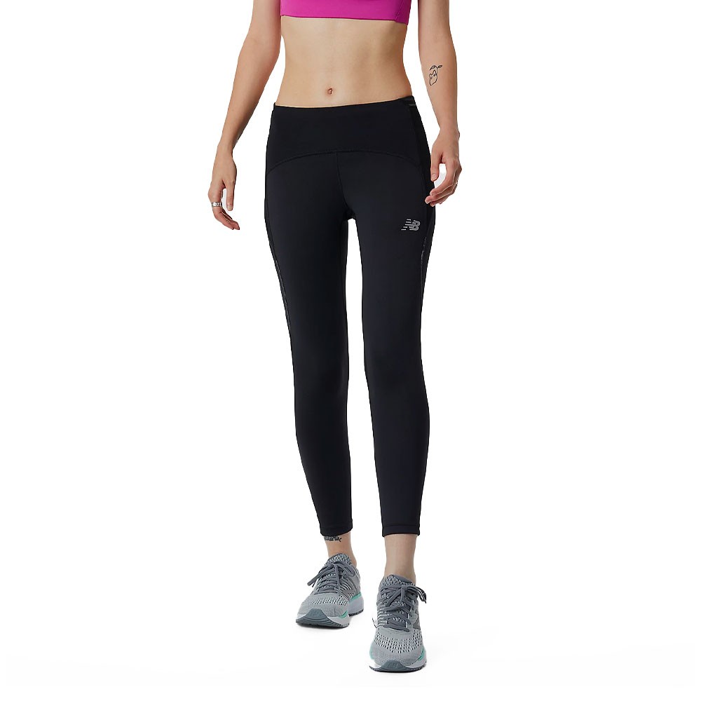 New Balance Pantaloni Running Impact Run Crop Nero Donna