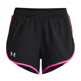 Under Armour Pantaloncini Running Fly By Nero Rebel Rosa Donna