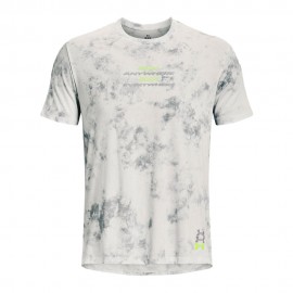 Under Armour T-Shirt Running Anywhere Grigio Verde Uomo