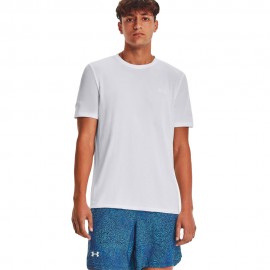 Under Armour T-Shirt Running Seamless Stride Bianco Reflective Uomo