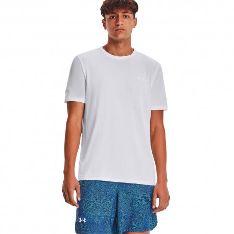Under Armour T-Shirt Running Seamless Stride Bianco Reflective Uomo