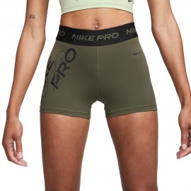 Nike Shorts Sportivi Pro Train 3In Verde Donna