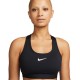 Nike Reggiseno Sportivo Swoosh Medium Supp Nero Donna