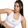 Nike Reggiseno Sportivo Swoosh High Supp Bianco Donna