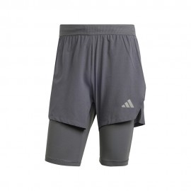 ADIDAS Shorts Sportivi 2 In 1 Train Grigio Uomo