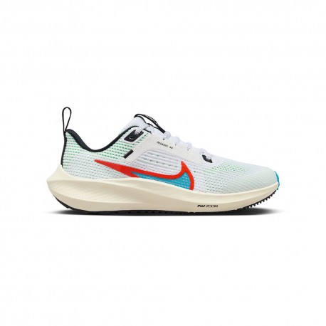 Nike Pegasus 40 Bianco Rosso Azzurro Scarpe Running Bambino
