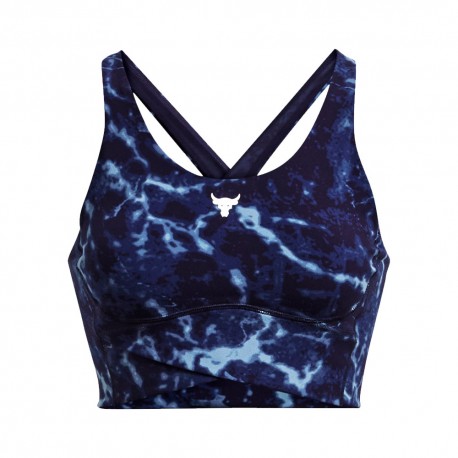 Under Armour Reggiseno Sportivo The Rock Crossover Navy Donna