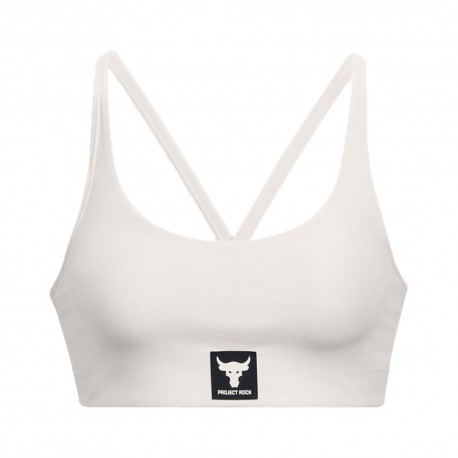 Under Armour Reggiseno Sportivo Train The Rock Bianco Donna