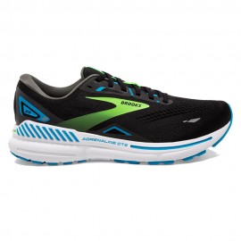 Brooks Adrenaline Gts 23 Nero Azzurro Verde - Scarpe Running Uomo