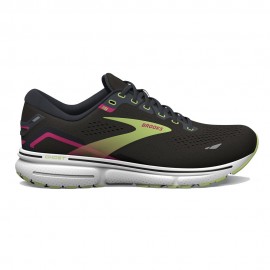 Brooks Ghost 15 Nero Lime Rosa - Scarpe Running Donna