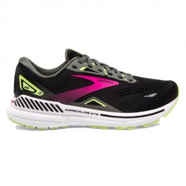 Brooks Adrenaline Gts 23 Nero Rosa Lime - Scarpe Running Donna