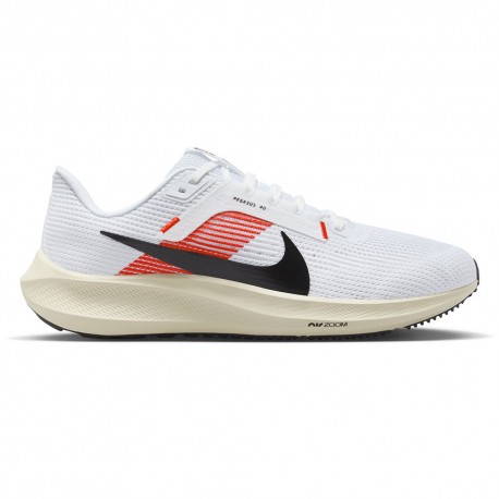 Nike Air Zoom Pegasus 40 Ek Bianco Nero Rosso - Scarpe Running Uomo