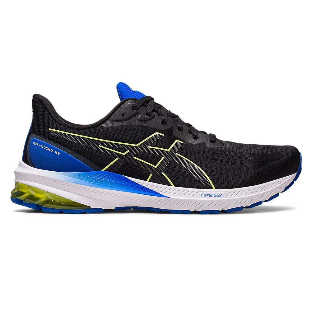 Asics Gt-1000 12 Nero Glow Giallo - Scarpe Running Uomo