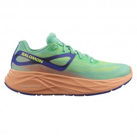 Salomon Aero Glide Verde Arancio Blu - Scarpe Running Donna